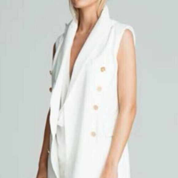 Blessed Are The Meek Blazer Dress Size 6 BLACK Double Breasted Sleeveless - Picture 5 of 16